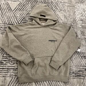 Fear of God Essentials Hoodie SS22 Dark Oatmeal Gray - 100% Authentic Large